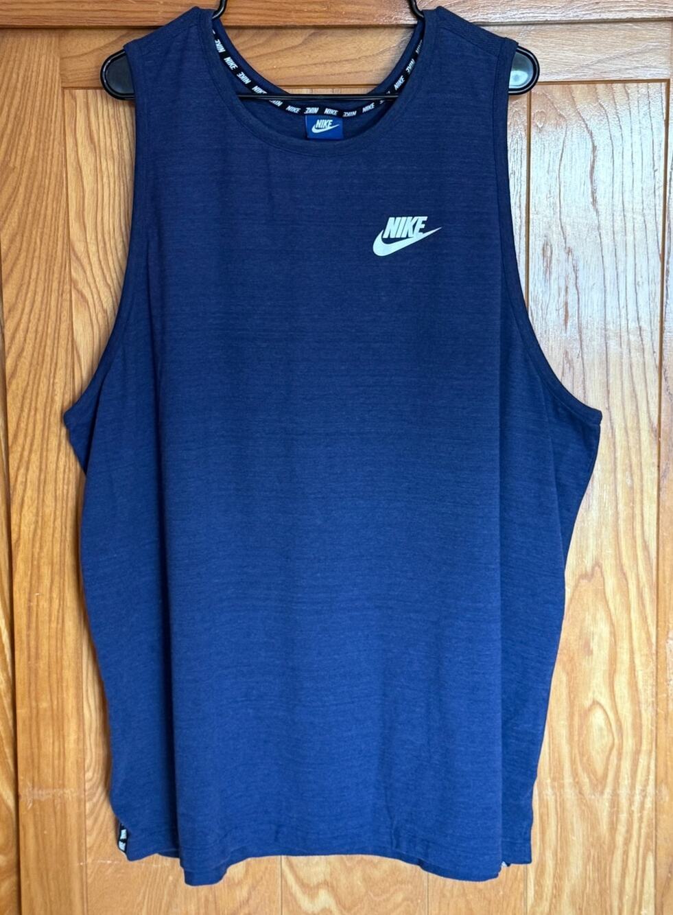 Men's Vintage Nike Advance 15 Knit Tank Top - Navy Blue 3XL